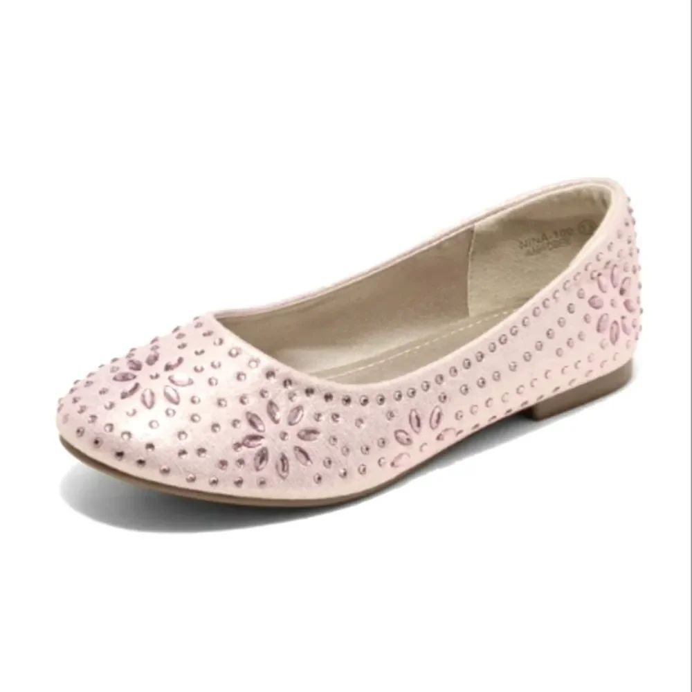 BRAND NEW FREE REGIN STUDDED EMBELLISHMENTS SLIP-ON WOMEN"S BALLET FLAT